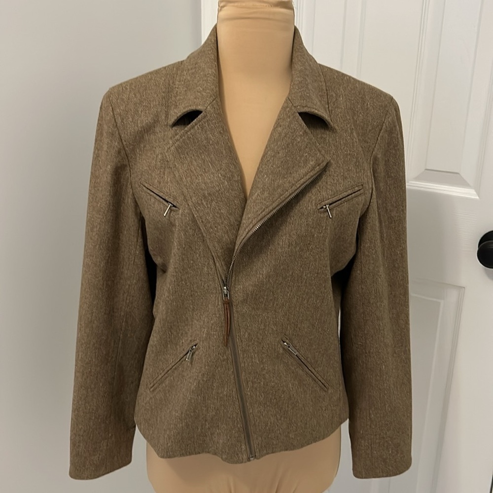 Ralph Lauren Virgin Wool Blend Moto Jacket - Picture 2 of 11